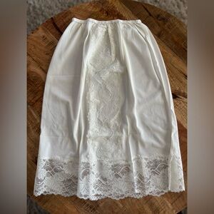 Vintage Lace Half Slip WHITE Sz L Greenco Maid Large